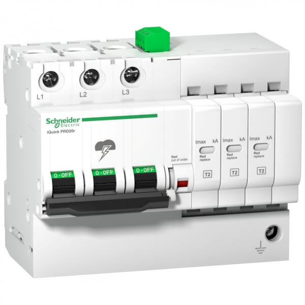 A9L16299  УЗИП со встроенной защитой IQUICK IQUICK PRD 3П 8кА с картриджами Schneider Electric