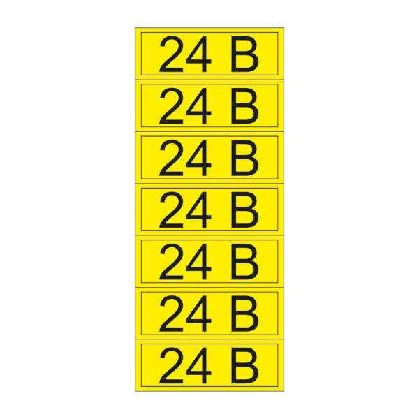 55-0002-1; Наклейка знак электробезопасности «24 В» 35х100 мм (7 шт на листе) Rexant (Рексант)