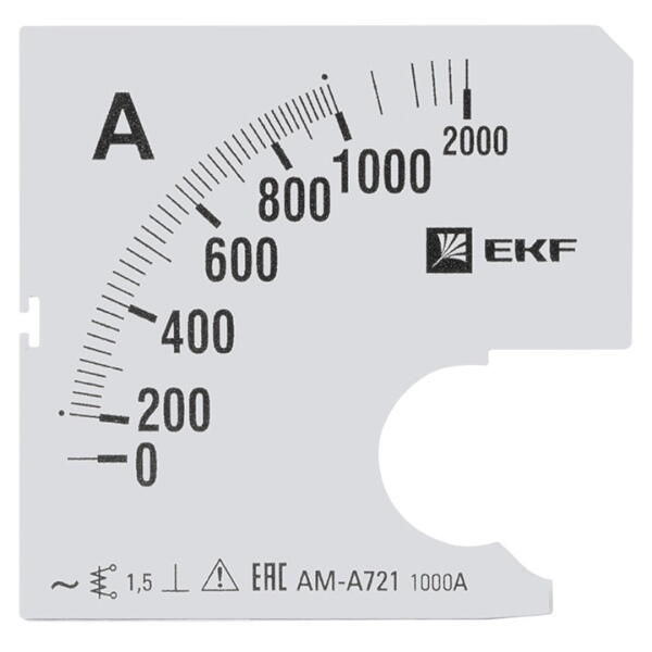 s-a721-1000 Шкала сменная для амперметра A721 10005А-1.5 PROxima EKF