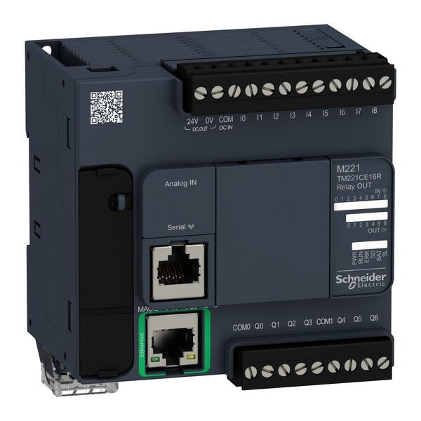 TM221CE16R  M238 Блок базовый компактный M221-16IO реле Ethernet Schneider Electric