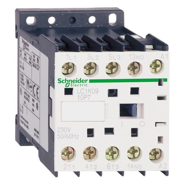 LC1K1210M7  Contactors K Telemecanique Контактор 380V, 12A, 3НО сил.конт. 1НО доп.конт катушка 220V АС Schneider Electric