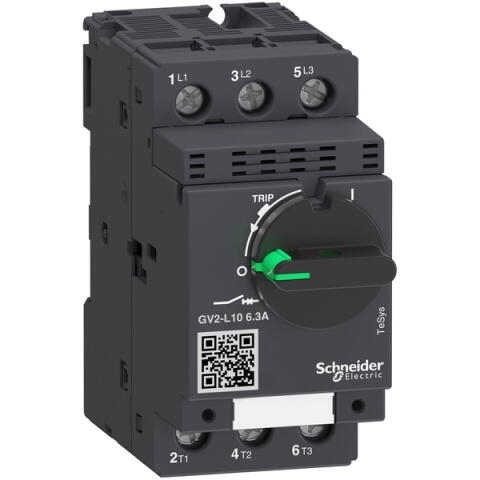 GV2L10  GV2 Автоматический выключатель с магнитным расцепителем 6,3A Schneider Electric