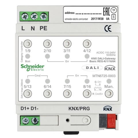 MTN6725-0003  Шлюз KNX DALI Basic/1/16/64 Schneider Electric