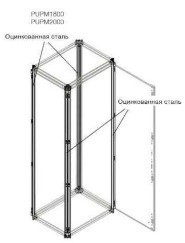 1STQ007034A0000  Профиль каркаса шкафа H=2000мм (4шт) ABB