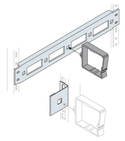 EV0081  Кронштейн для кабельнх держателей.5шт. ABB