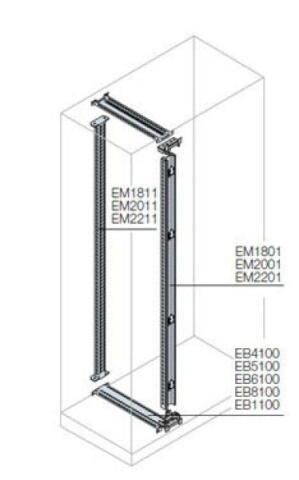 EM1801  Стойка передняя для каб.секции H=1800мм ABB