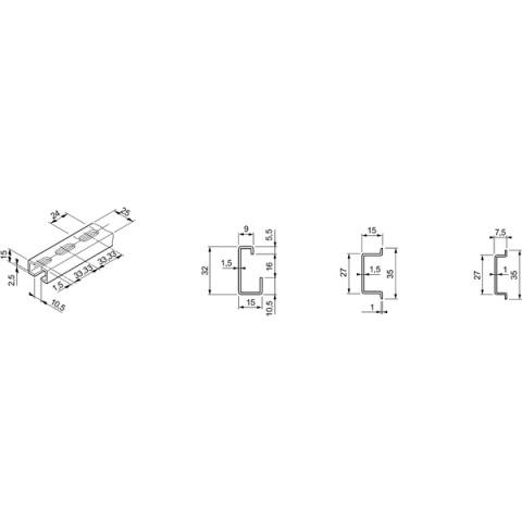 NSYMDVR12  Рейка вертикальная стальная 1200мм Schneider Electric