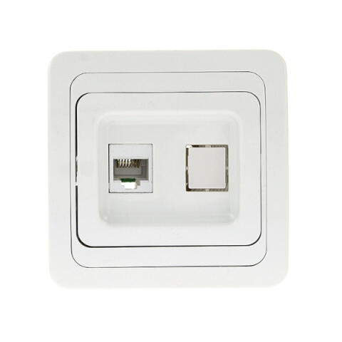 EEK01-035-10  Розетка RJ-45 1-мест. бел. Лондон PROxima EKF