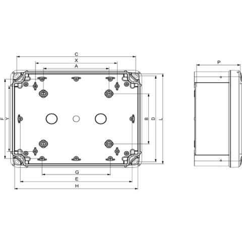 NSYTBS16128  Пластиковая коробка 164х121х87 ABS Schneider Electric