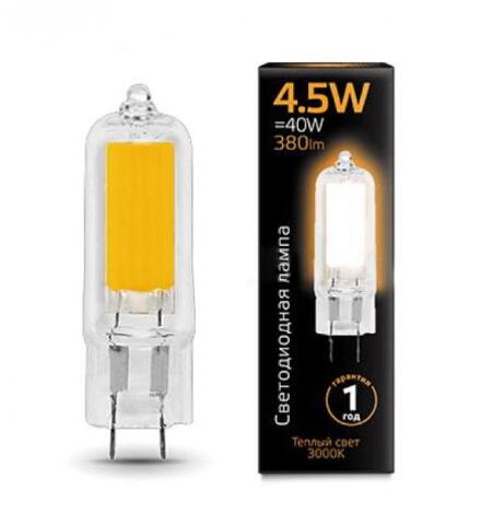 Лампа светодиодная LED G4 4.5Вт 3000K 107807104 Gauss