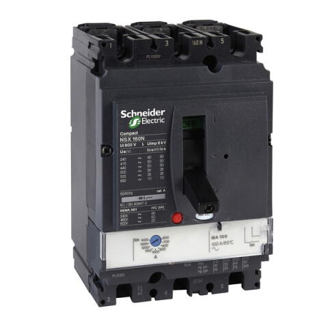 LV430832  Compact NSX 160N Автоматический выключатель MA150 3P 3T Schneider Electric