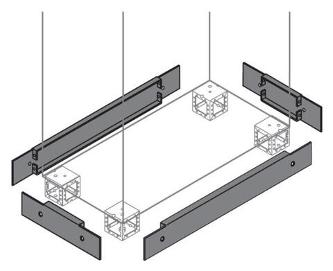 ZN8000  Фланец цоколя 100х800мм (2шт) ABB