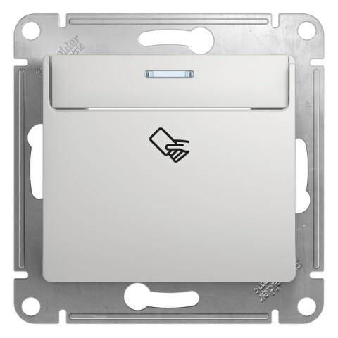 GSL000369  Glossa Выключатель карточный сх.6 алюминий Schneider Electric