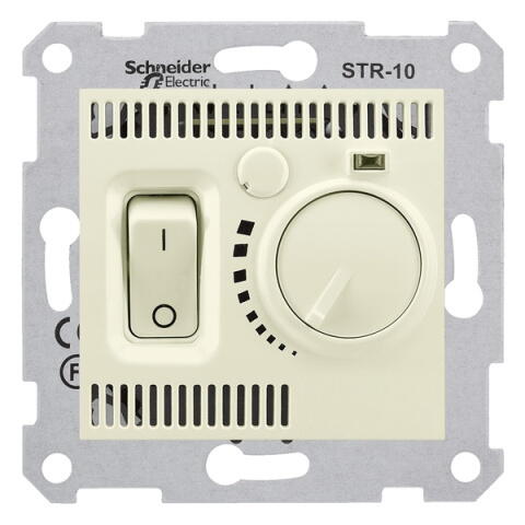 SDN6000147  Sedna Термостат бежевый комнатный 10А Schneider Electric