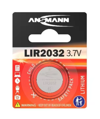 Кнопочная батарейка ANSMANN LIR2032 литиево-ионная 45мА 3.7V 223F5BDF