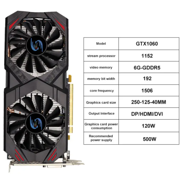 Видеокарта GTX 1060 Видеокарты для настольного игрового компьютера 7213005A