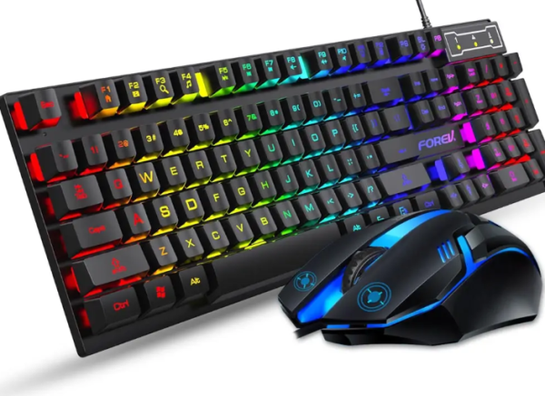 Механическая игровая клавиатура RGB с подсветкой Проводная игровая клавиатура и мышь для ПК 25A9F89A