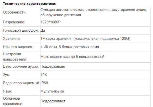 Умная водонепроницаемая 1080P беспроводная камера видеонаблюдения 87BAAED2