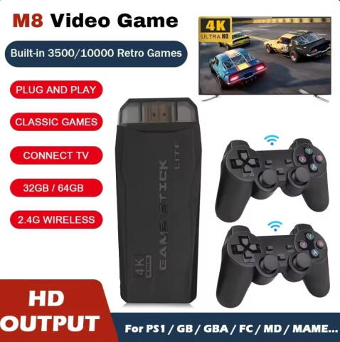 Игровая консоль M8 64G +  двойной контроллер