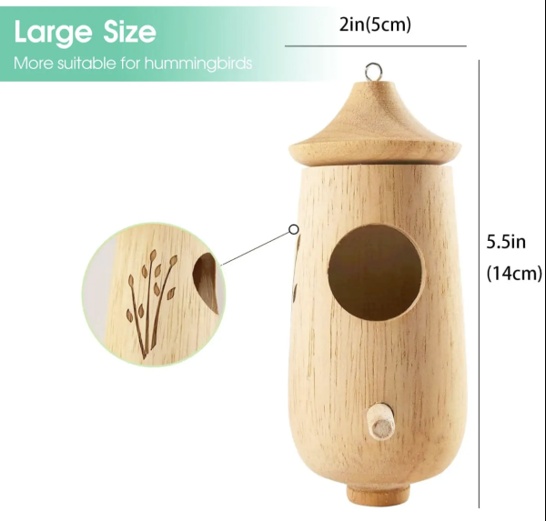Натуральный деревянный дом для колибри 9C54ADF3