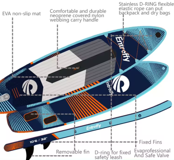 Надувной, спортивный Сапборд Supboard для плавания и серфинга underwater world 46DC9528