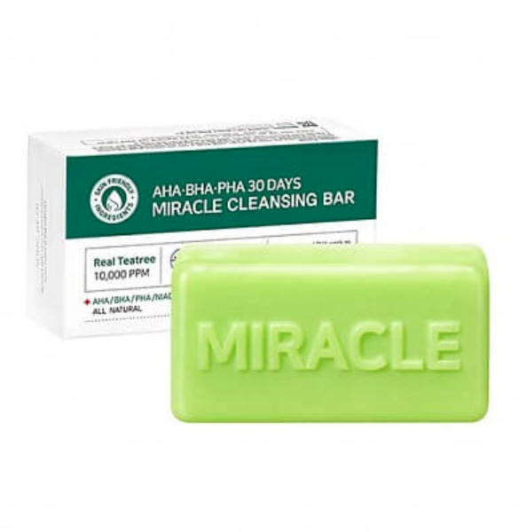 Очищающее мыло для проблемной кожи с кислотами Some By Mi AHA-BHA-PHA 30 Days Miracle Cleansing Bar A362A42C