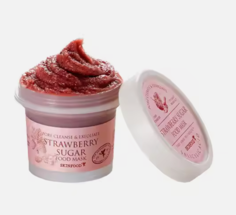 Маска для лица с клубникой отшелушивающая и очищающая Skinfood Food Mask Strawberry 941DC519