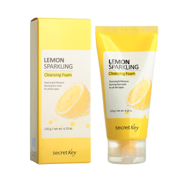 Освежающая лимонная пенка для умывания Secret Key Lemon Sparkling Cleansing Foam 17842D37